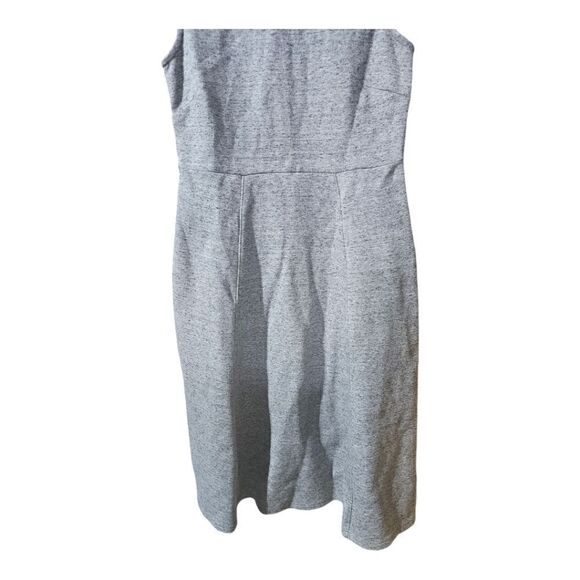 J. CREW Gray A-Line Midi Sleeveless High Neck Dress - Size 6 - Picture 8 of 11